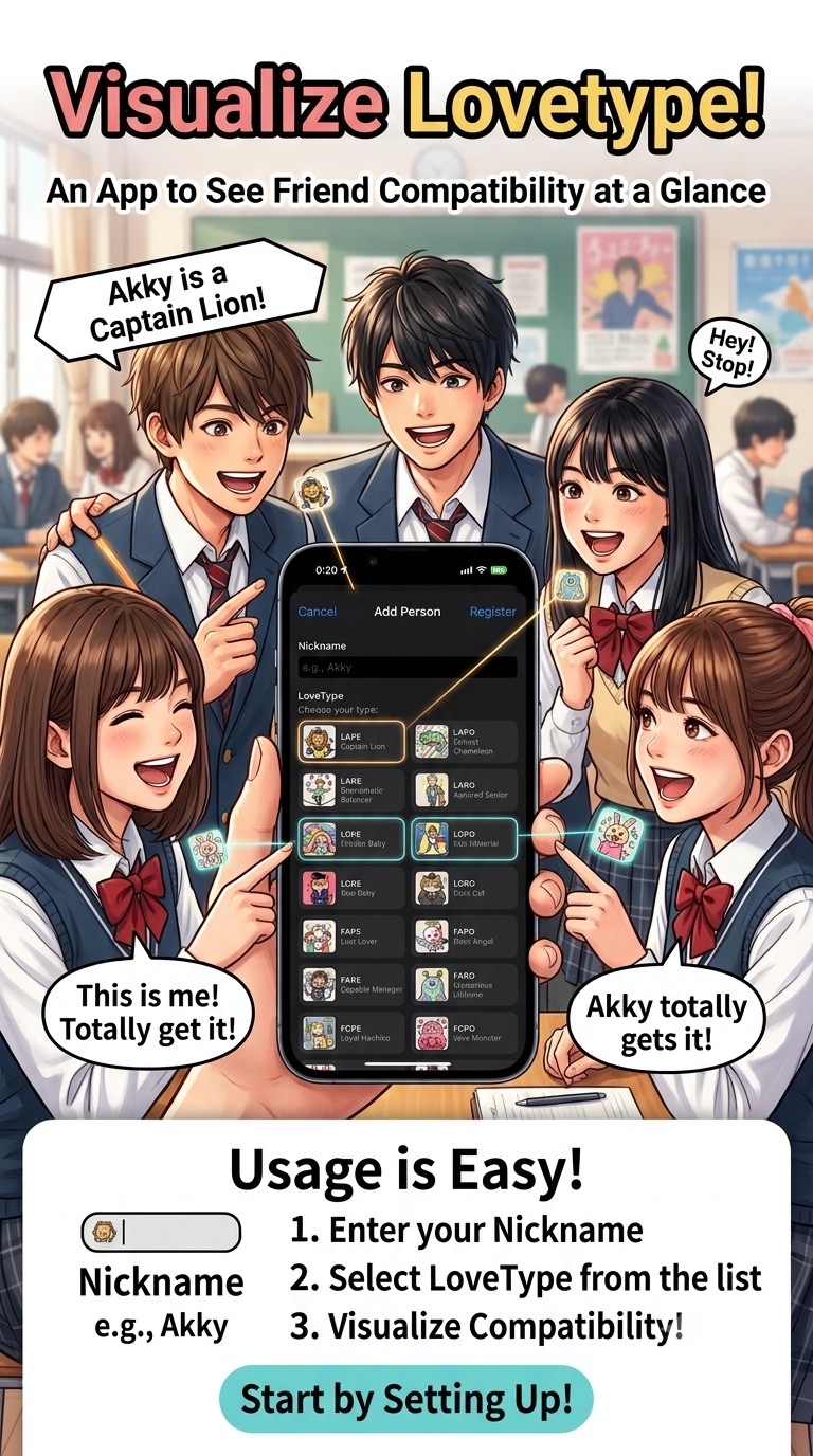 Register and pick your type