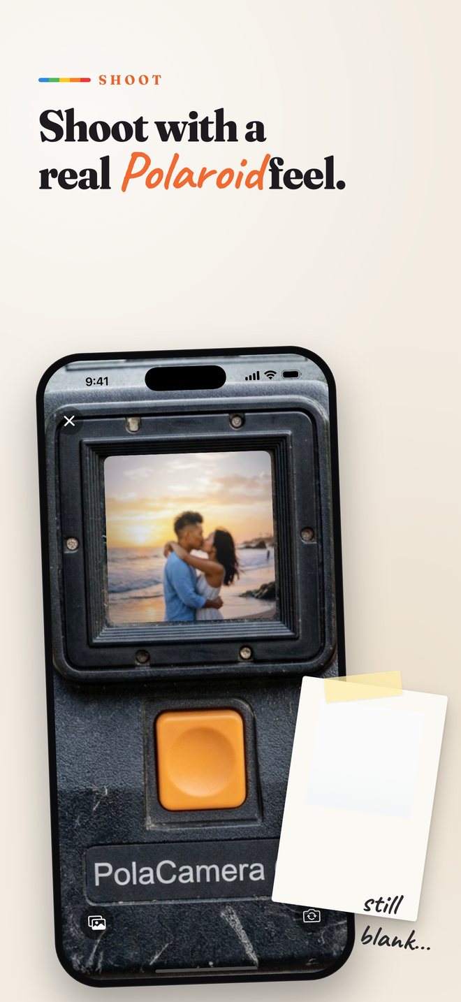 Shoot with a Polaroid camera